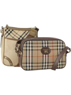 Burberrys Burberry Nova Check Shoulder Bag Canvas 2 Set Beige